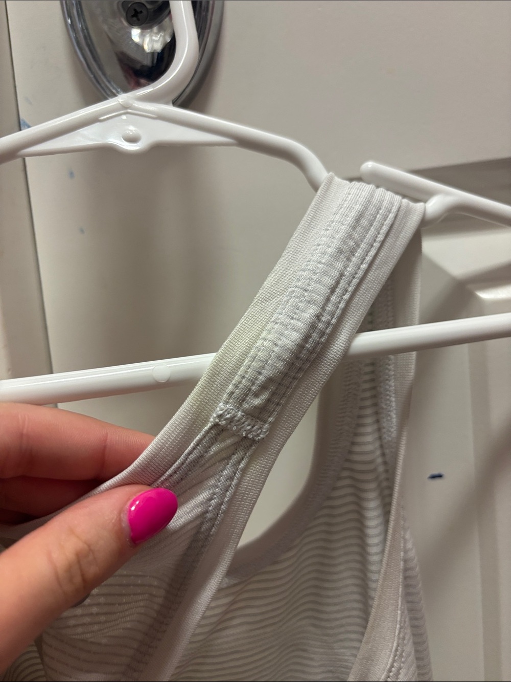 lululemon athletica White Ribbed Racerback Tank - Picture 4 of 4